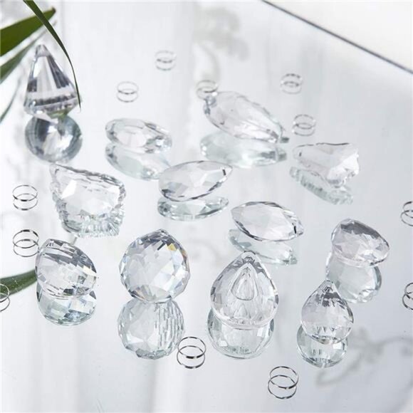 Clear Jewelry Crystals Pendants Chandelier Lamp Lighting Drops Prisms - Picture 4 of 7